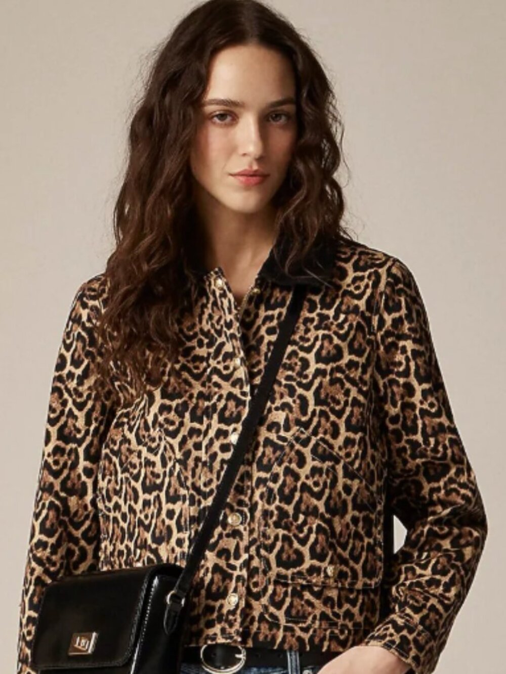 J Crew Short Barn Jacket, Leopard Print, Size XXL, NwT